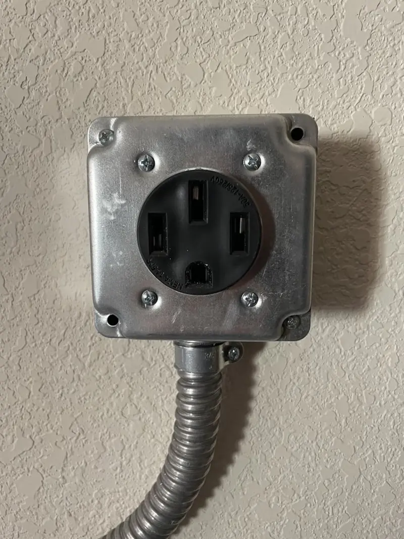 NEMA 14-50 outlet installed for Electrical Panel Upgrade in Blackshear